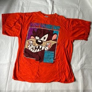 VTG Single Stitch Tasmanian Devil Taz Shirt Mens Large Looney Tunes 1993.
